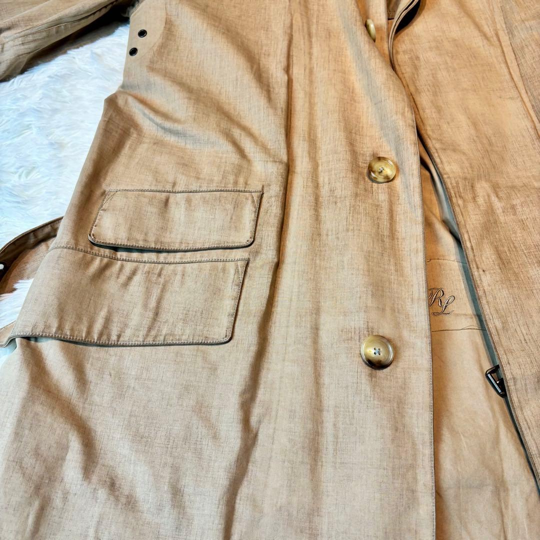 ラルフローレン　パープルレーベル　超高級　70万円　トレンチ　ステンカラー