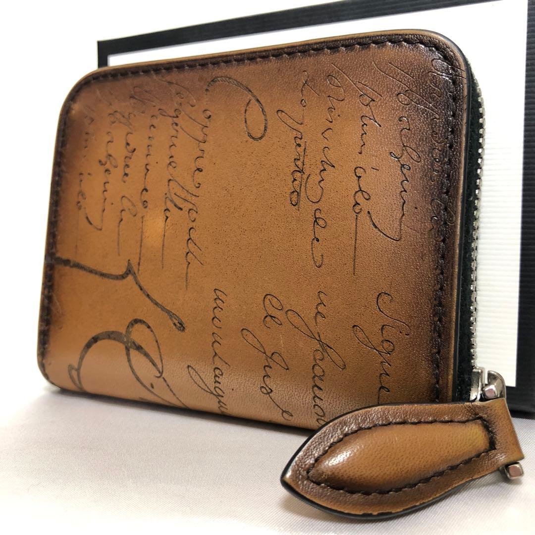 現行モデル　極美品　ベルルッティ　ワパ　ケース　カリグラフィ　ブラウン