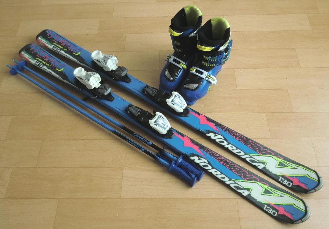 ■■送料無料■ノルディカ＋Hart■子供用スキーセット■130/23■WAX■■