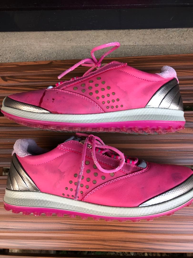 ECCOゴルフシューズ 36 23.0cm紐式 スパイクレス