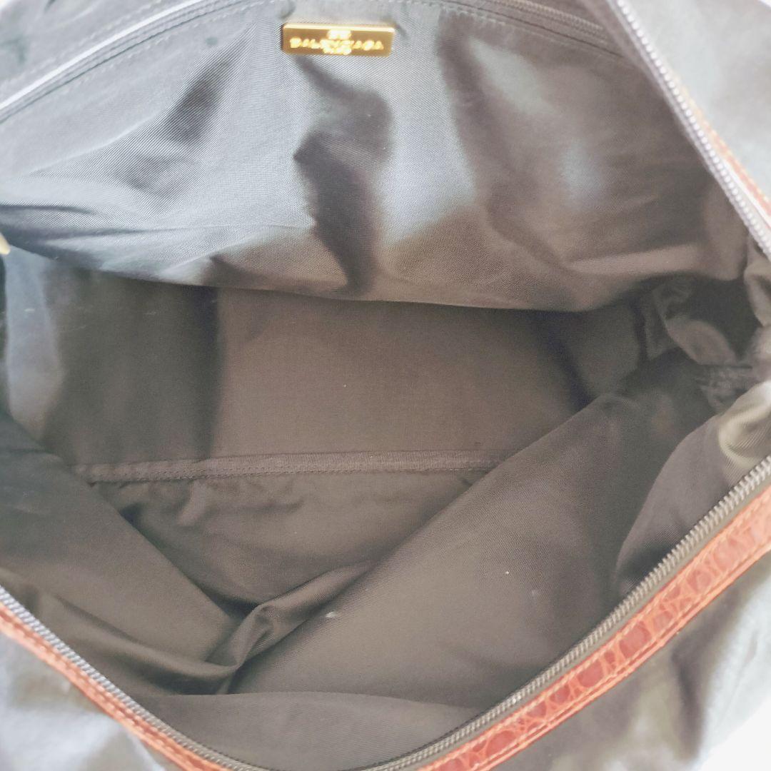 美品☆BALENCIAGA バレンシアガ☆ボストンバッグ 黒×ブラウン