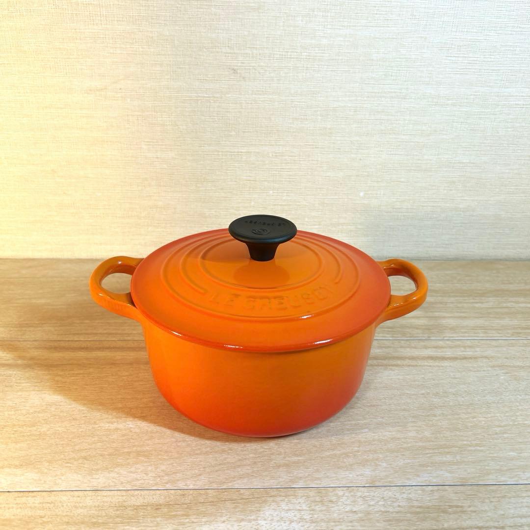 ルクルーゼ　ココットロンド　16cm オレンジ　両手鍋　鍋