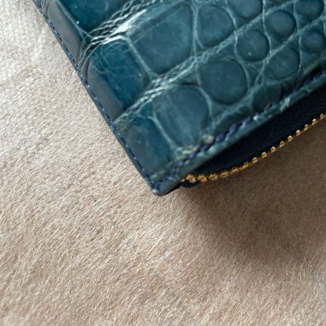【美品】【専用です】池田工芸　クロコダイルレザー　長財布　限定色　ターコイズ