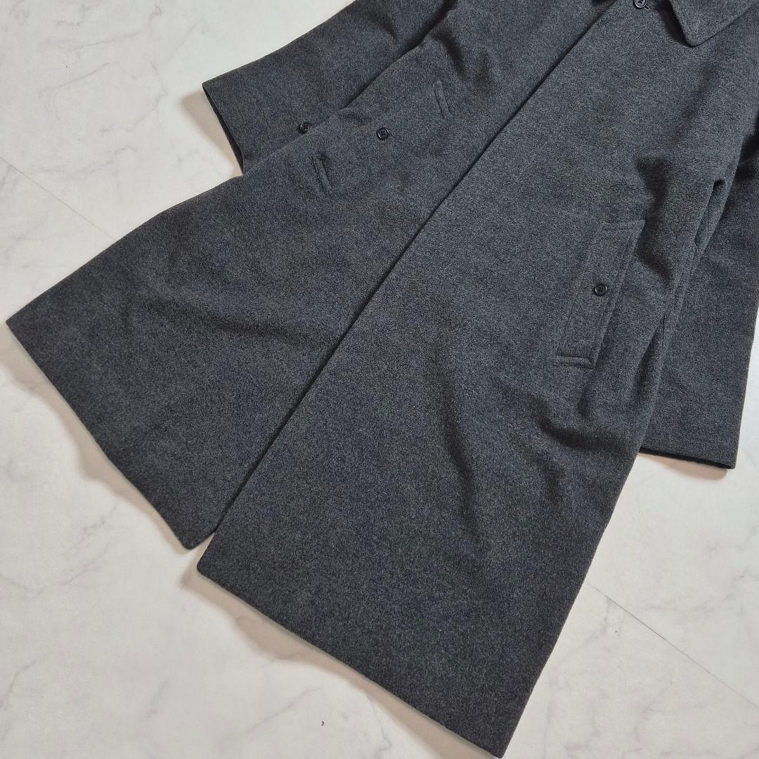 【美品】バーバリー ウール カシミヤ チェスターコート グレー