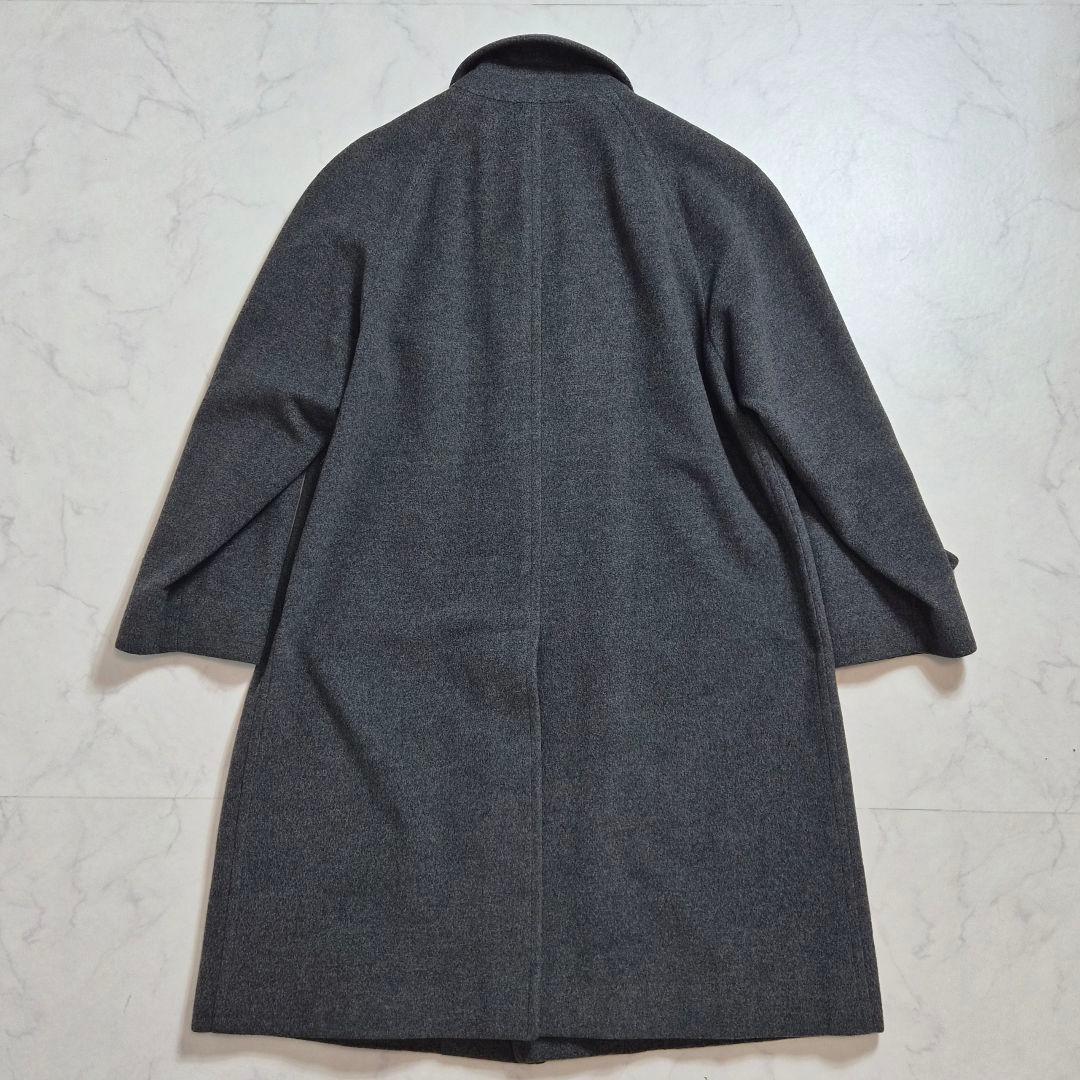 【美品】バーバリー ウール カシミヤ チェスターコート グレー