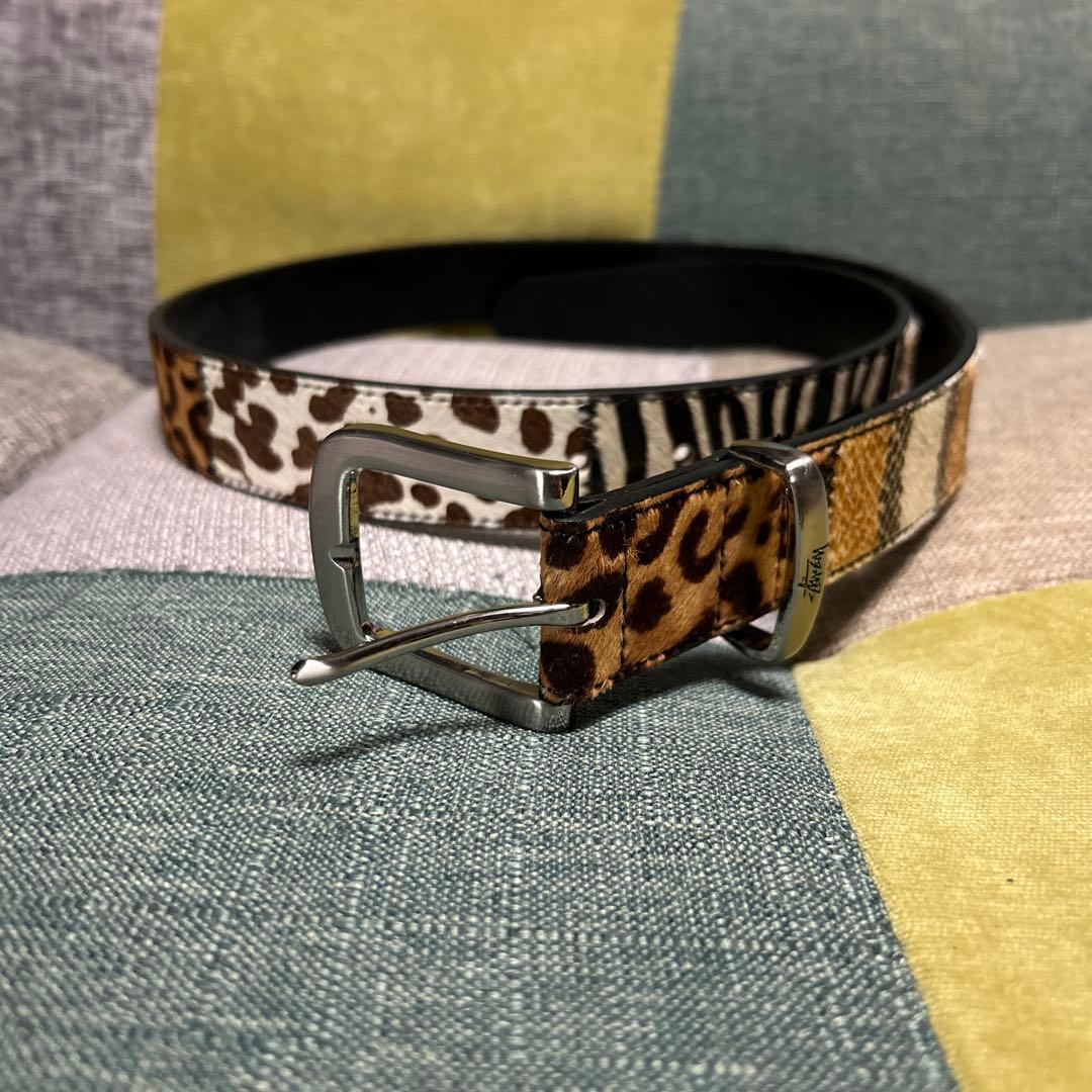 stussy アニマル柄 ベルト ヒョウ ゼブラ パイソン カウ