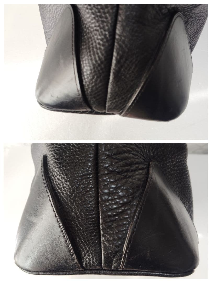 ganzo fico レザートートバッグ ブラック