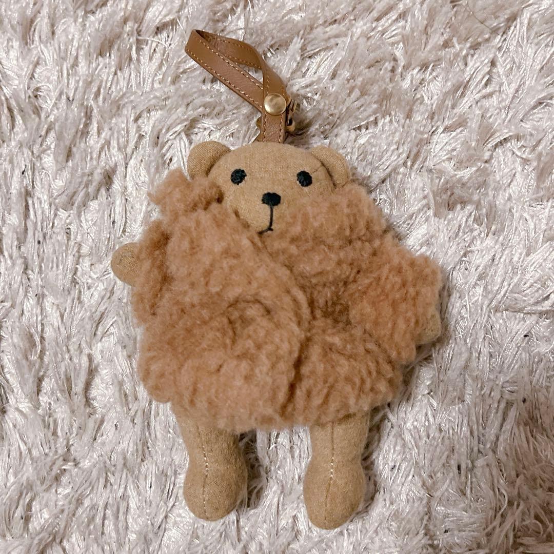 マックスマーラ　テディベア　チャーム　ブラウン