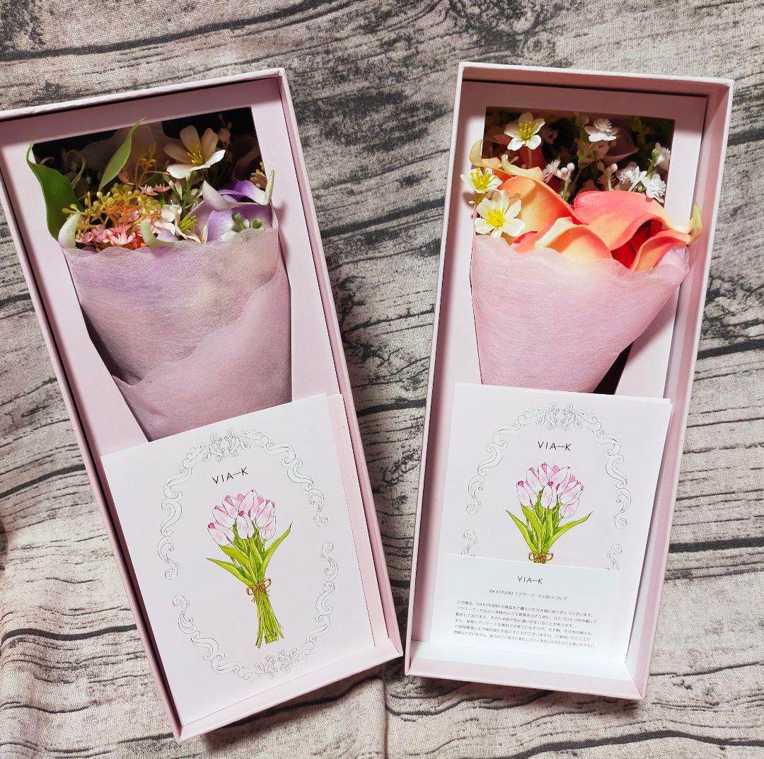 最終値下げ！半額以下【新品】ロマンティックチューリップ＆カラーブーケLED24個