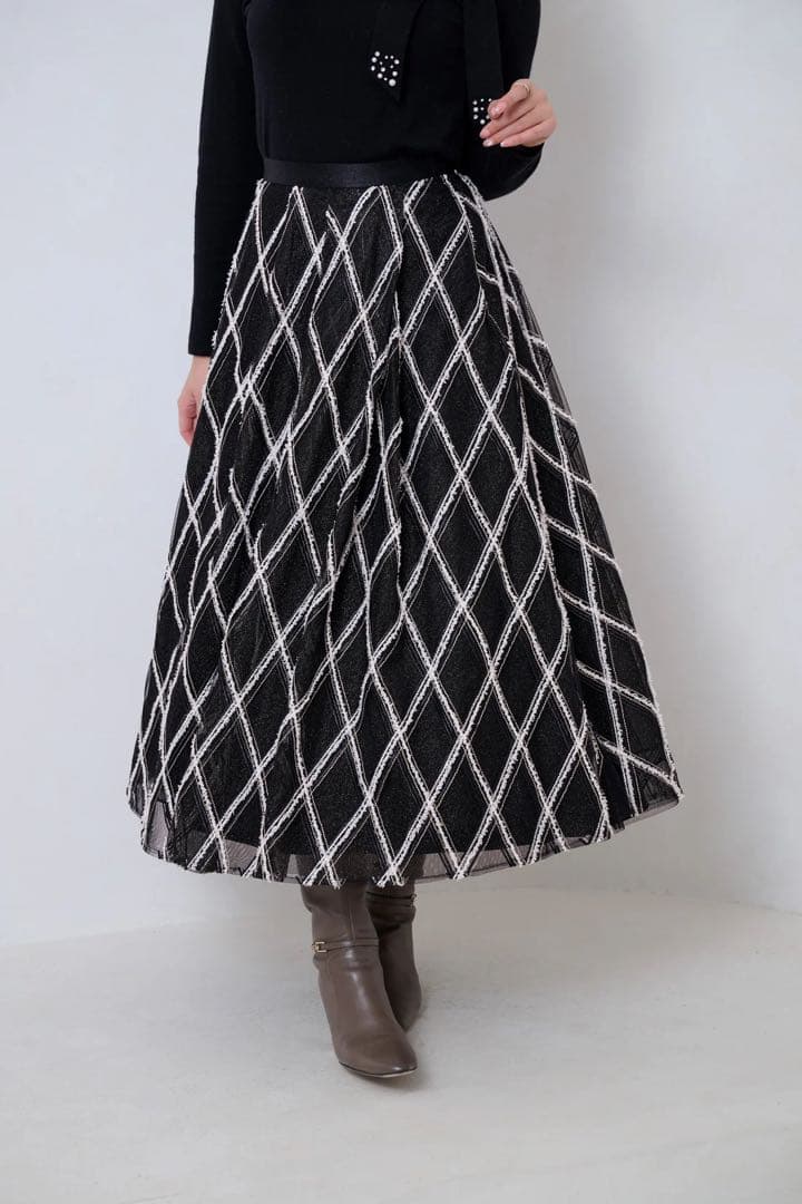 Carre Twinkle Tulle Skirt (Mサイズ・ブラック)