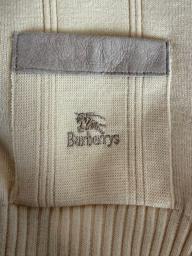 BURBERRY Mサイズ メンズカーディガン アイボリー ヴィンテージ