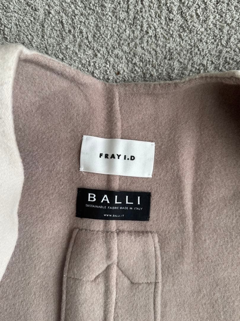 FRAY I.D カシミヤ混BALLIリバーコート IVR サイズ0