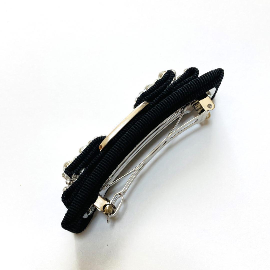 サルヴァトーレ フェラガモ ヘアアクセサリー バレッタ ヴァラ・リボン ブラック