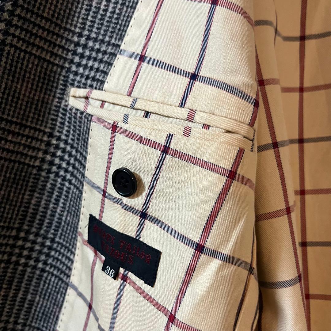 zazous グレンチェック モッズコート MOON社 生地 ザズー MODS