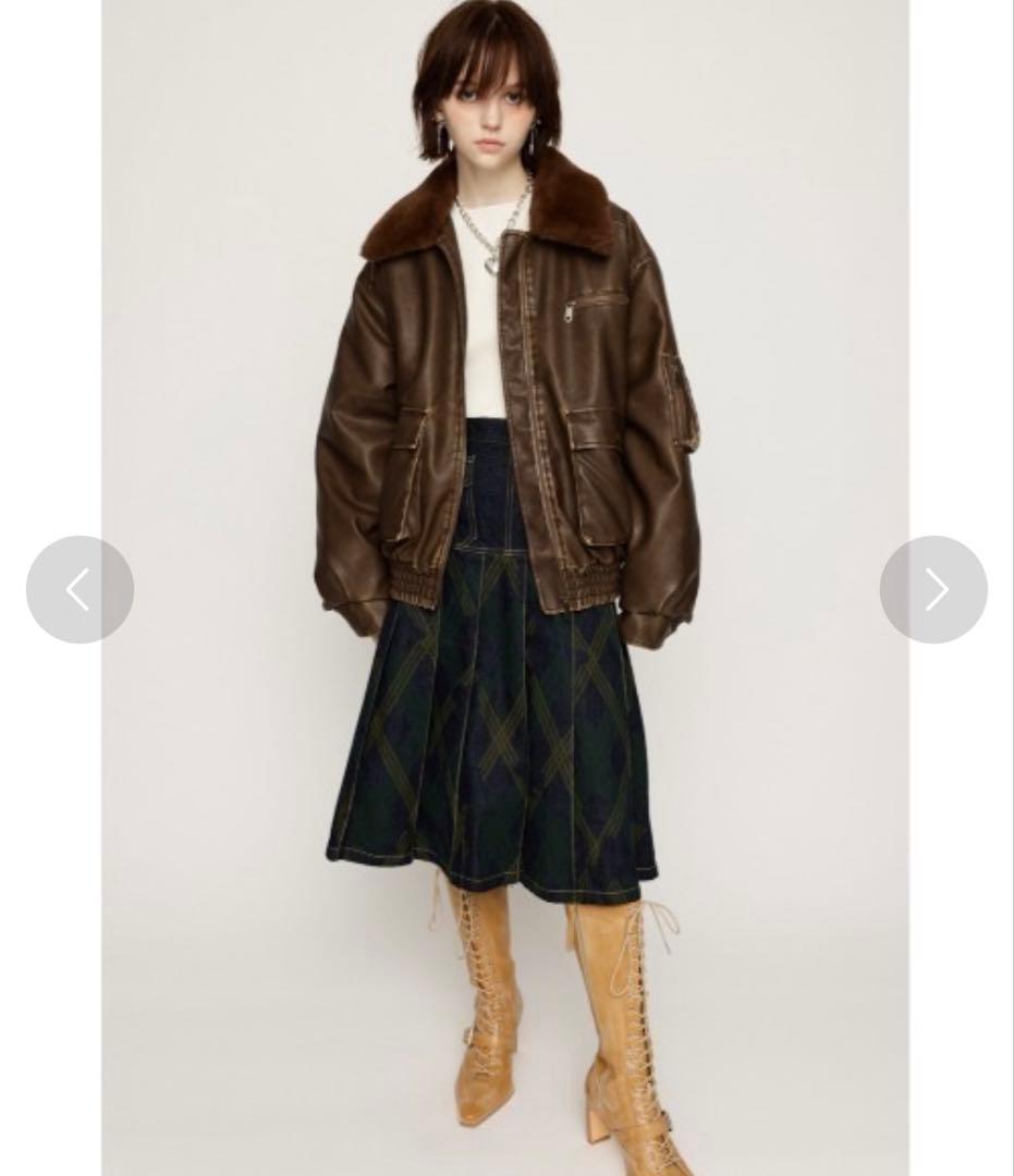 SLY VINTAGE ヴィンテージ フェイクレザー ショート ブルゾン