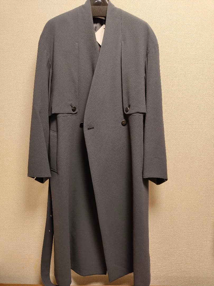 ETHOSENSエトセンス ジョーゼットロングトレンチコート