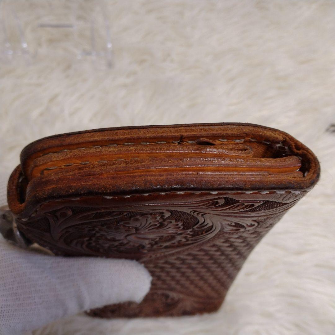 SAMURAI CRAFT レザー 長財布 ウォレットチェーン コンチョ