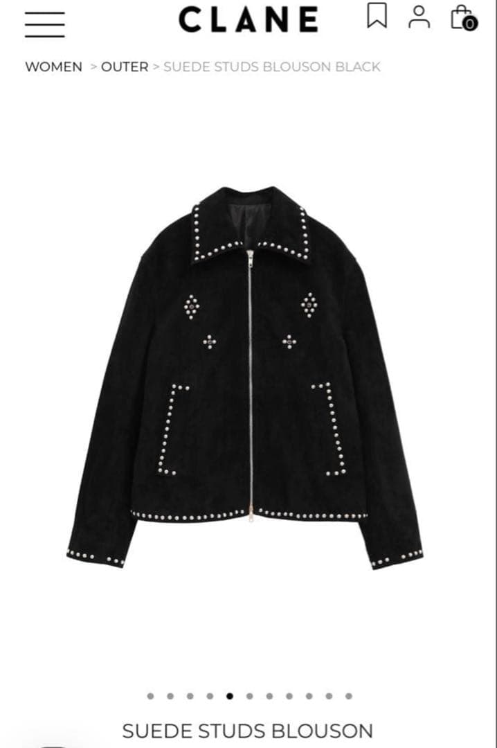 CLANE SUEDE STUDS BLOUSON サイズ2