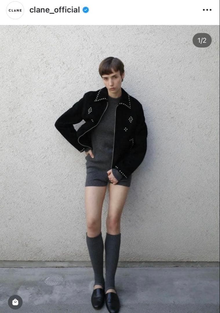 CLANE SUEDE STUDS BLOUSON サイズ2