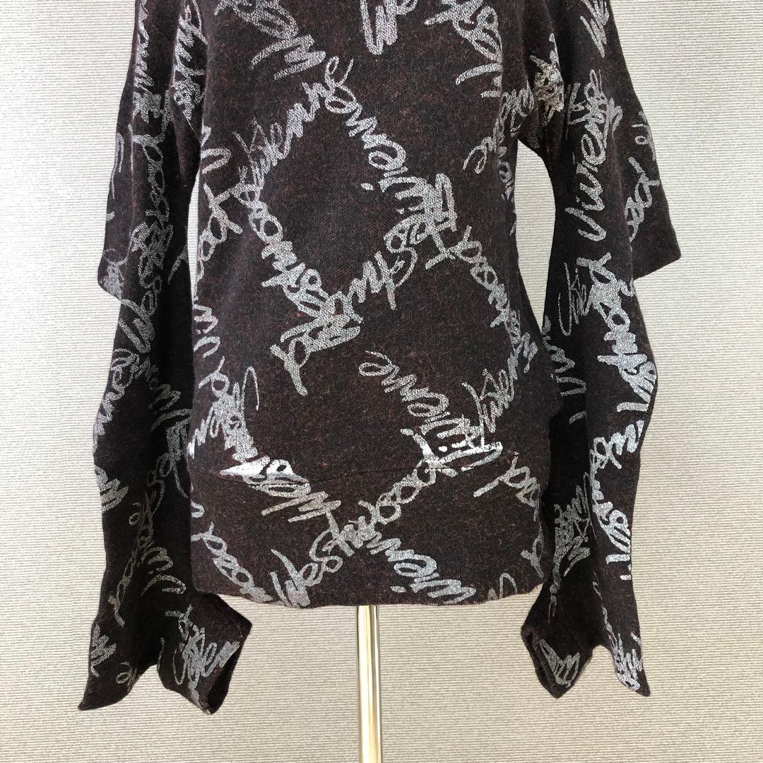 Vivienne Westwood ロゴ チェック柄 変形 ニット 2 ブラック