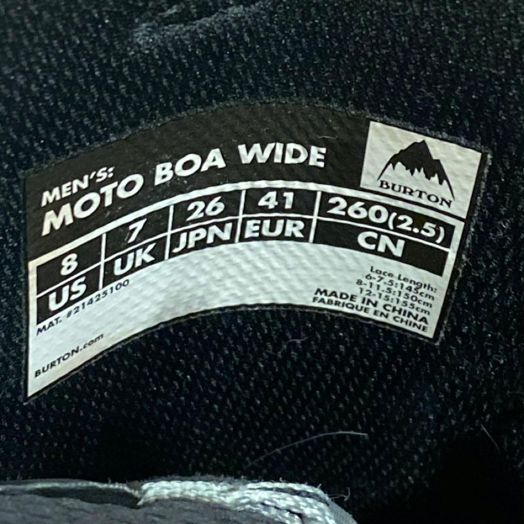 【美品_即日発送】BURTON スノボブーツMOTO BOA WIDE 26cm
