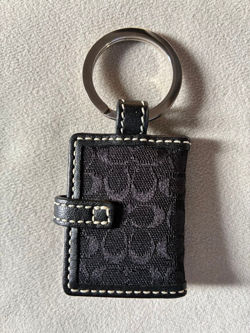 COACH 黒 ピクチャーフレーム　フォトフレーム　キーホルダー　キーリング