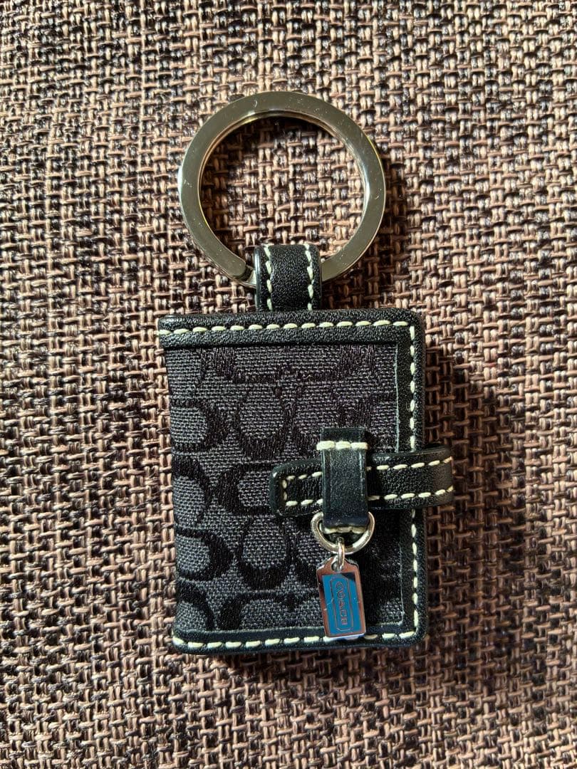 COACH 黒 ピクチャーフレーム　フォトフレーム　キーホルダー　キーリング