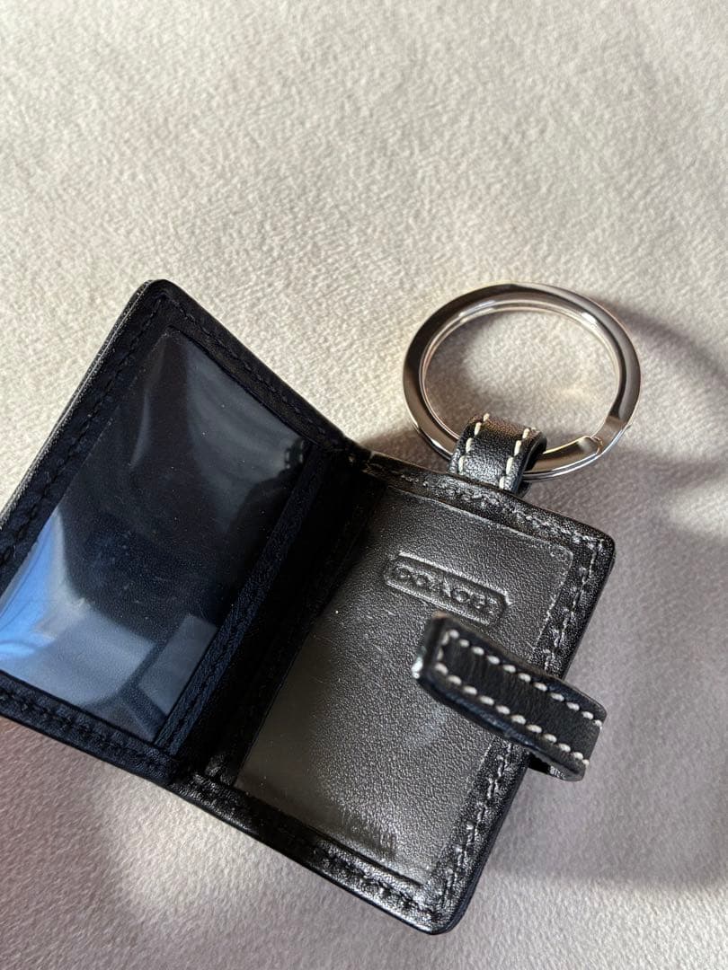 COACH 黒 ピクチャーフレーム　フォトフレーム　キーホルダー　キーリング