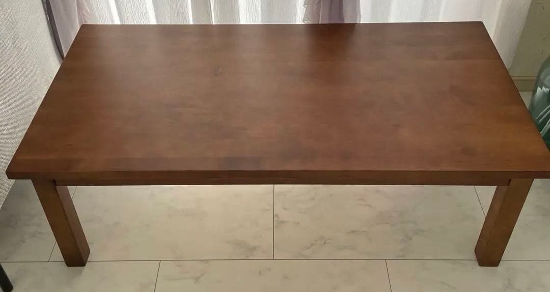 ☆送料込・たのメル便☆無印　ブラウン木製　ローテーブル　シンプル