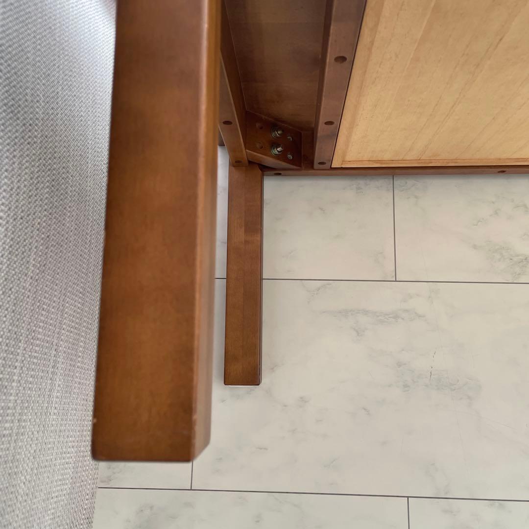 ☆送料込・たのメル便☆無印　ブラウン木製　ローテーブル　シンプル