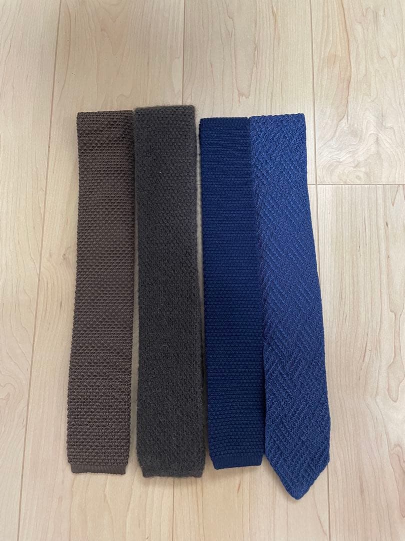 【名作揃い】ニットタイ 4本セット アスコット フランコバッシ フィオリオ 他