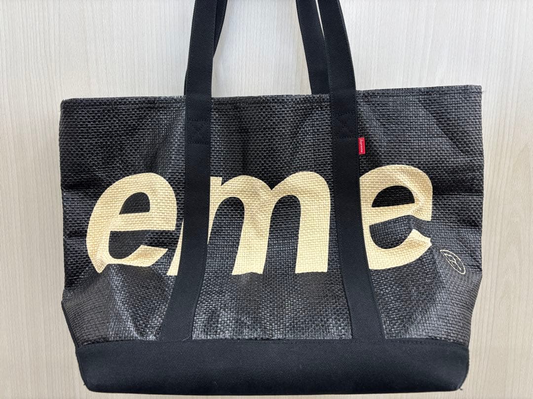 Suprem Raffia Tote Bag シュプリーム トートバック 黒