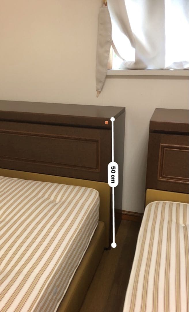 ナショナル製♦️ダークブラウン♦️シングルベット♦️マットレス付♦️送料込♦️3台あり