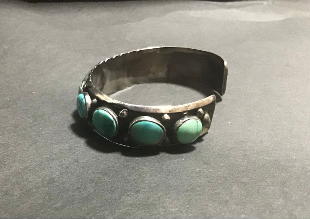 豪華ターコイズ11連&シルバー925バングル　ネイティブ