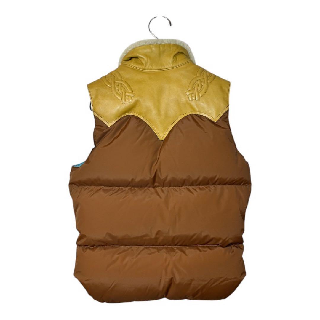 【未使用級】ロッキーマウンテン フェザーベッド ダウンベスト ボア ブラウン