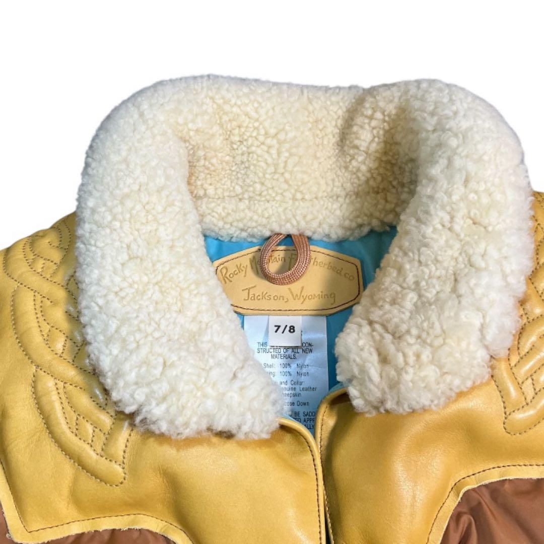 【未使用級】ロッキーマウンテン フェザーベッド ダウンベスト ボア ブラウン