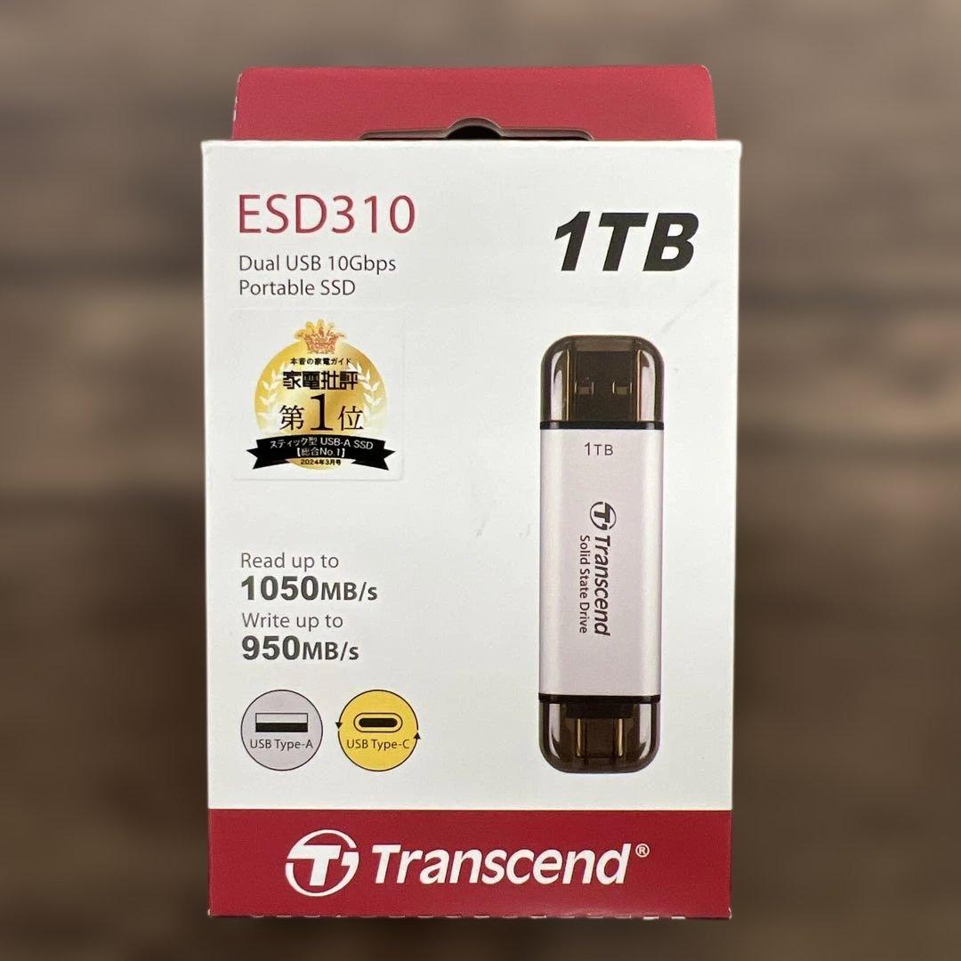 261484 トランセンド ポータブルSSD 1TB 最大1050 MB/s