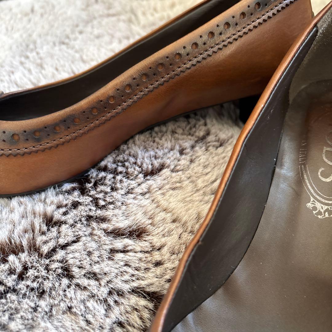 TOD'S トッズ　 ブラウン タッセル付き パンプス　美品　激安