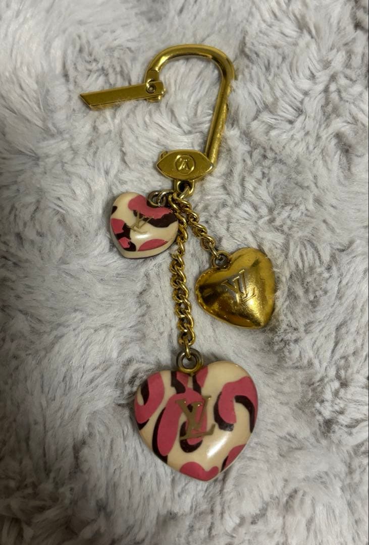 ルイ ヴィトン　ポルトクレ レオパード ブロンコライユ　キーホルダー