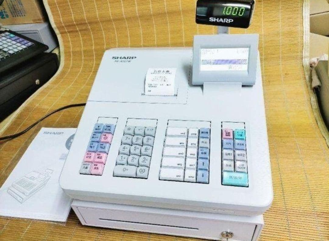 シャープレジスター　XE-A207w-wPC連携売上管理設定無料　555222