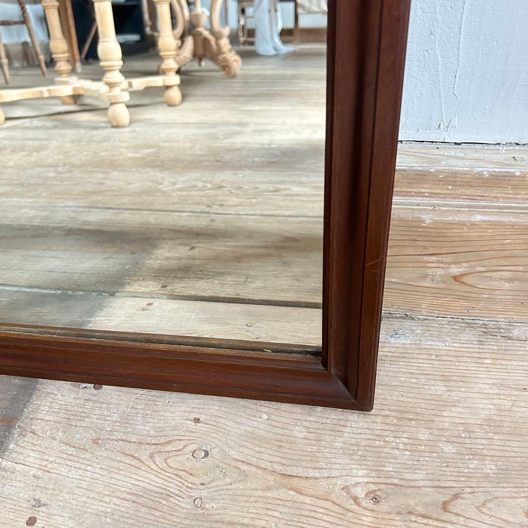 アンティーク 大型ウォールミラー 壁掛け鏡 姿見 ゴシック アーチ装飾