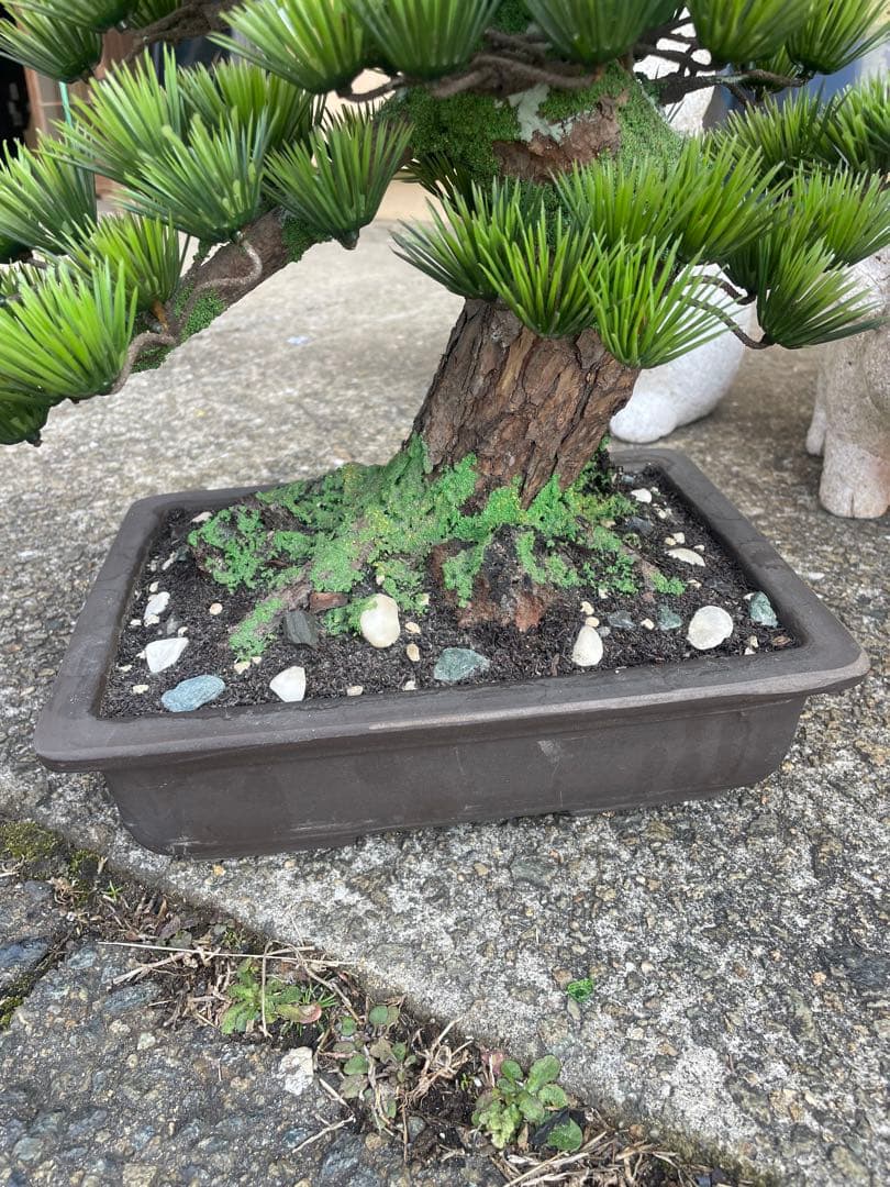 盆栽 松の木　人工観葉植物 造花　苔　フェイク盆栽 松 人工