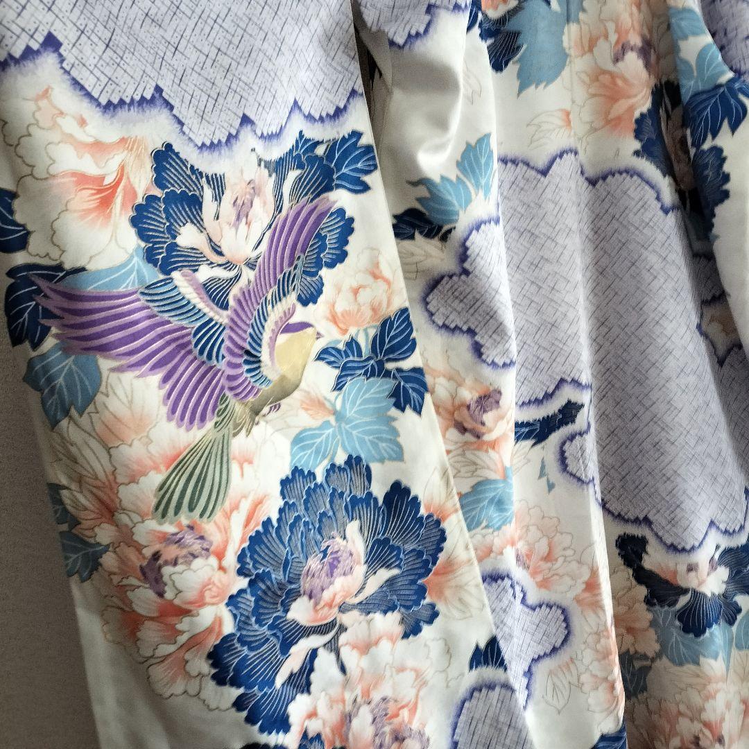 昭和レトロ 振袖　アンティーク　花と鳥