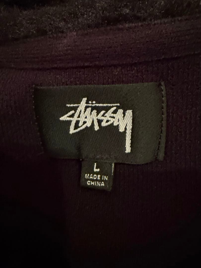Stussy シャギーカーディガン　ブラック
