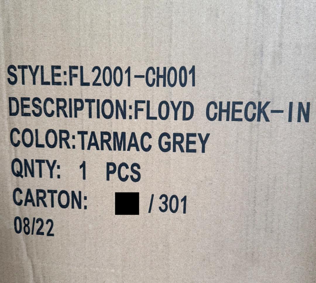 フロイド チェックイン スーツケース ターマックグレイ FLOYD