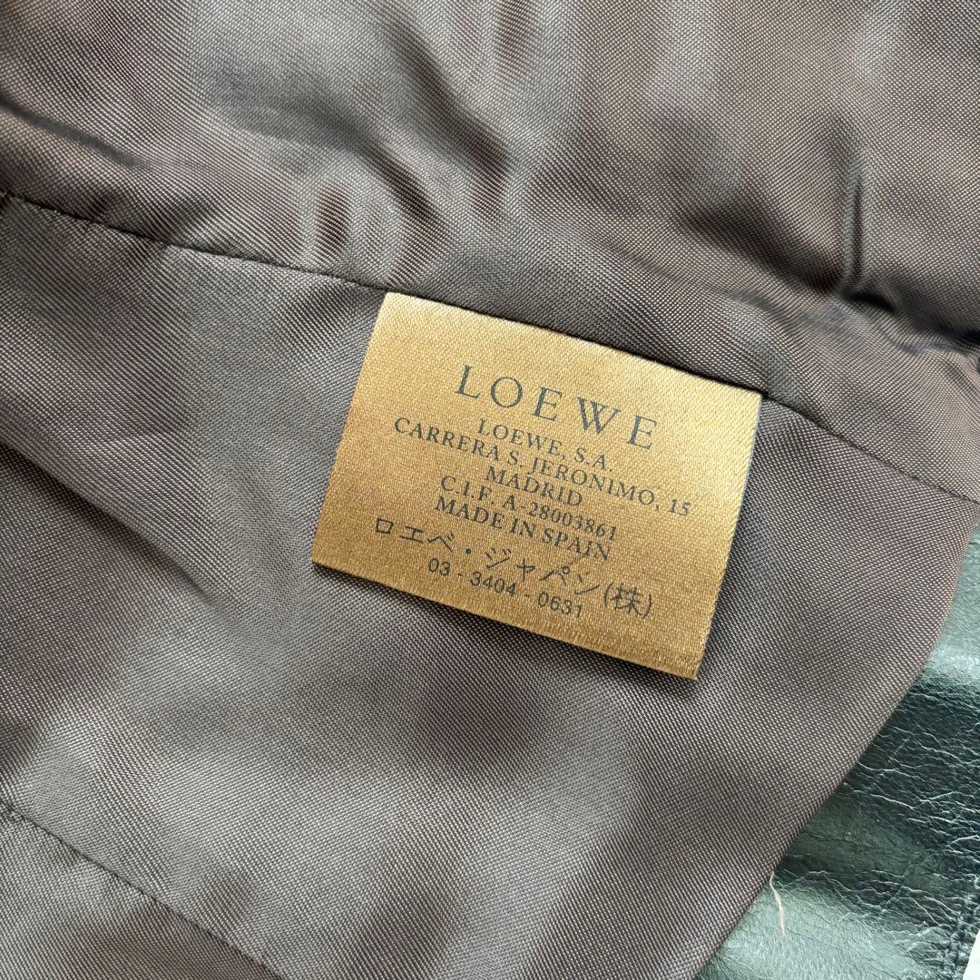 希少 LOEWE ゴートレザージャケット ケープ ダブルジップ黒 M38サイズ