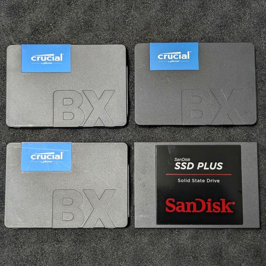 Crucial SanDisk 240GB SATA SSD 4個セット