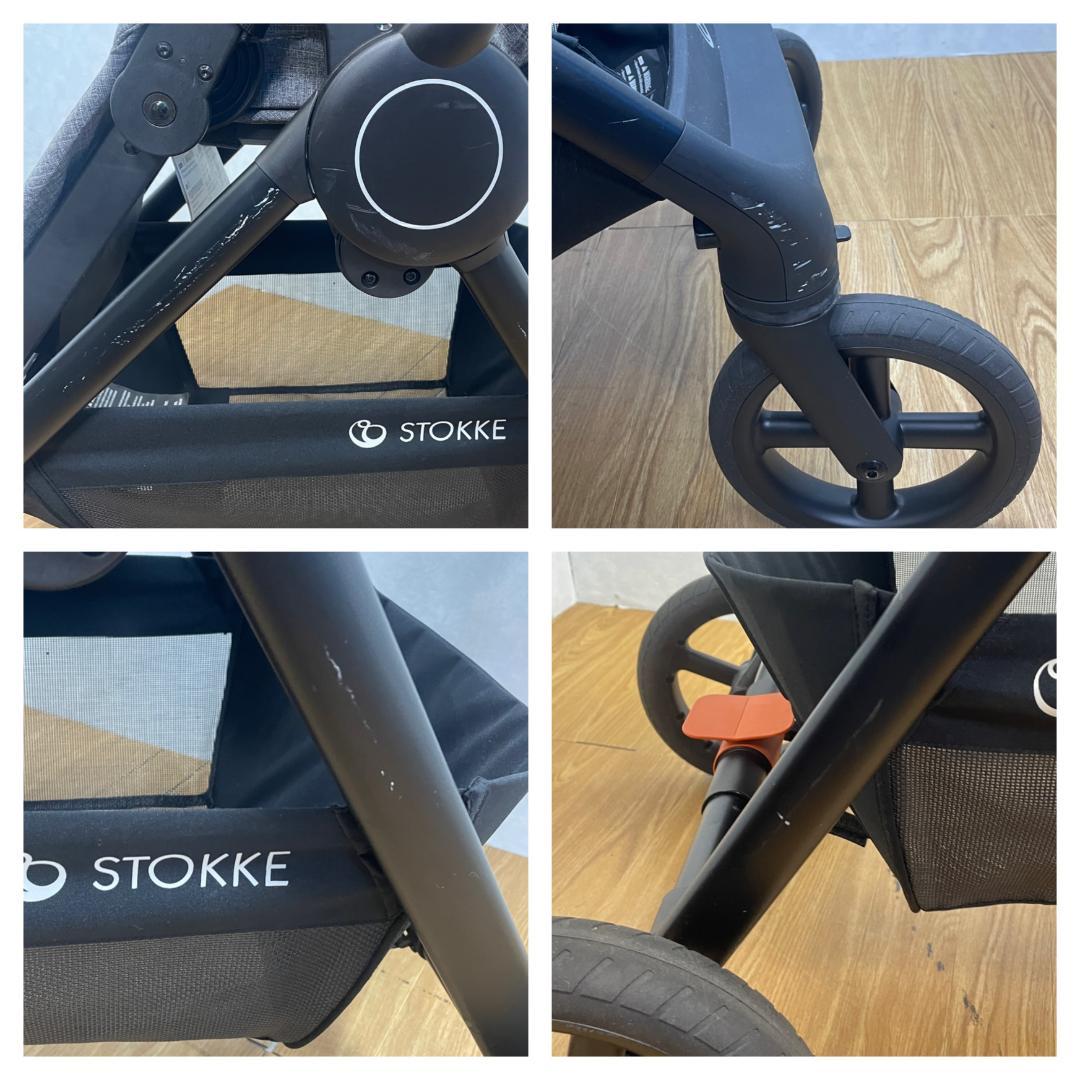 Y♢897 STOKKE ベビーカー BEAT　ブラックメラーンジ 折りたたみ可