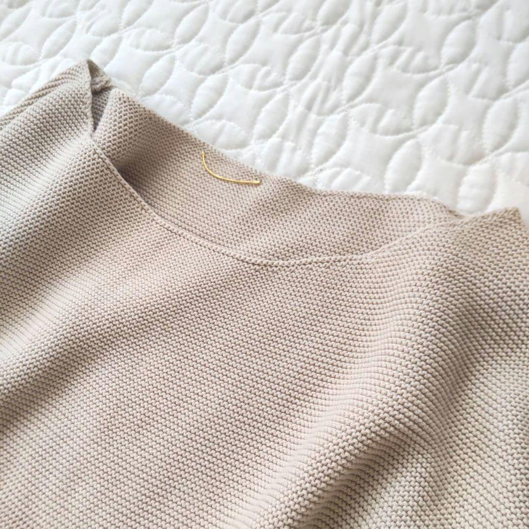 美品✨アパルトモン ドゥーズィエムクラス コットン ニットプルオーバー ベージュ