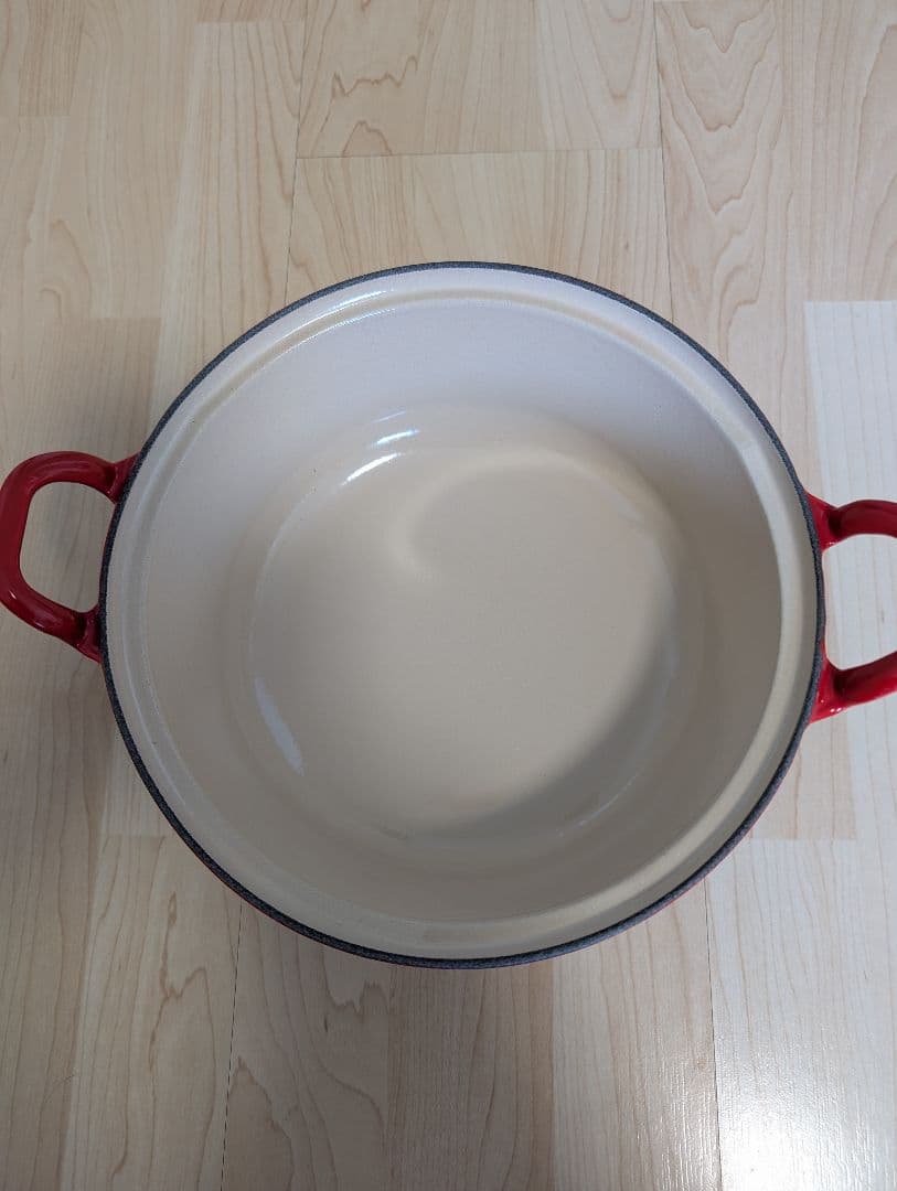 ［新品未使用］LE CREUSET 赤 両手鍋 約24cm